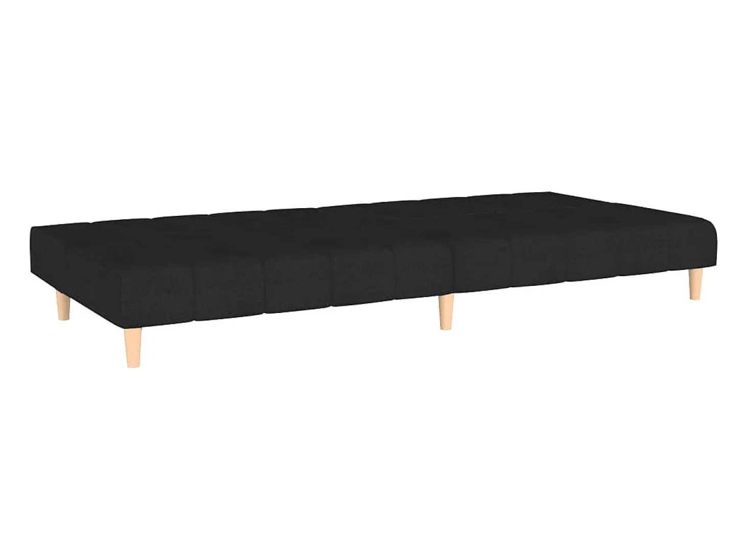 Sofá cama de 2 plazas tela negro