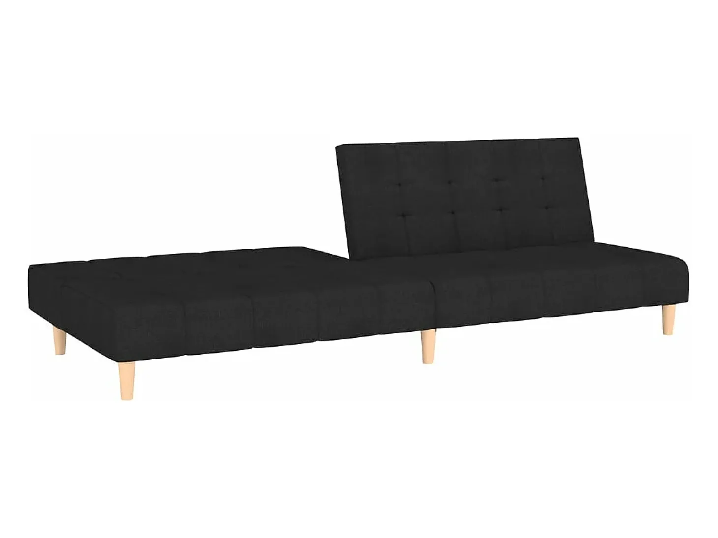 Sofá cama de 2 plazas tela negro