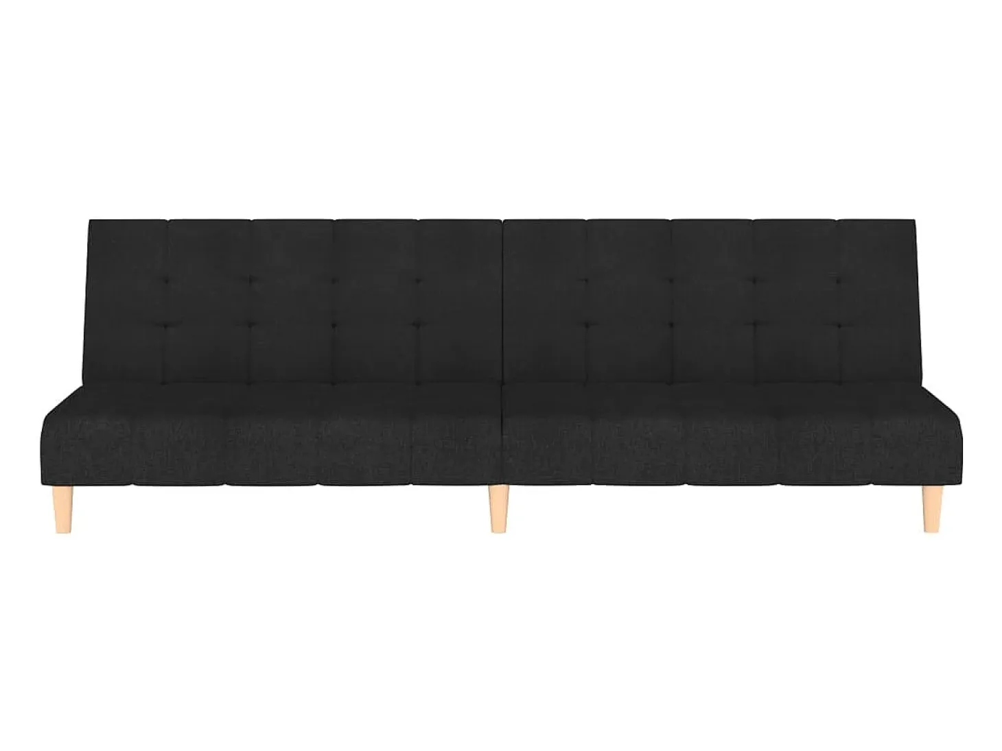Sofá cama de 2 plazas tela negro