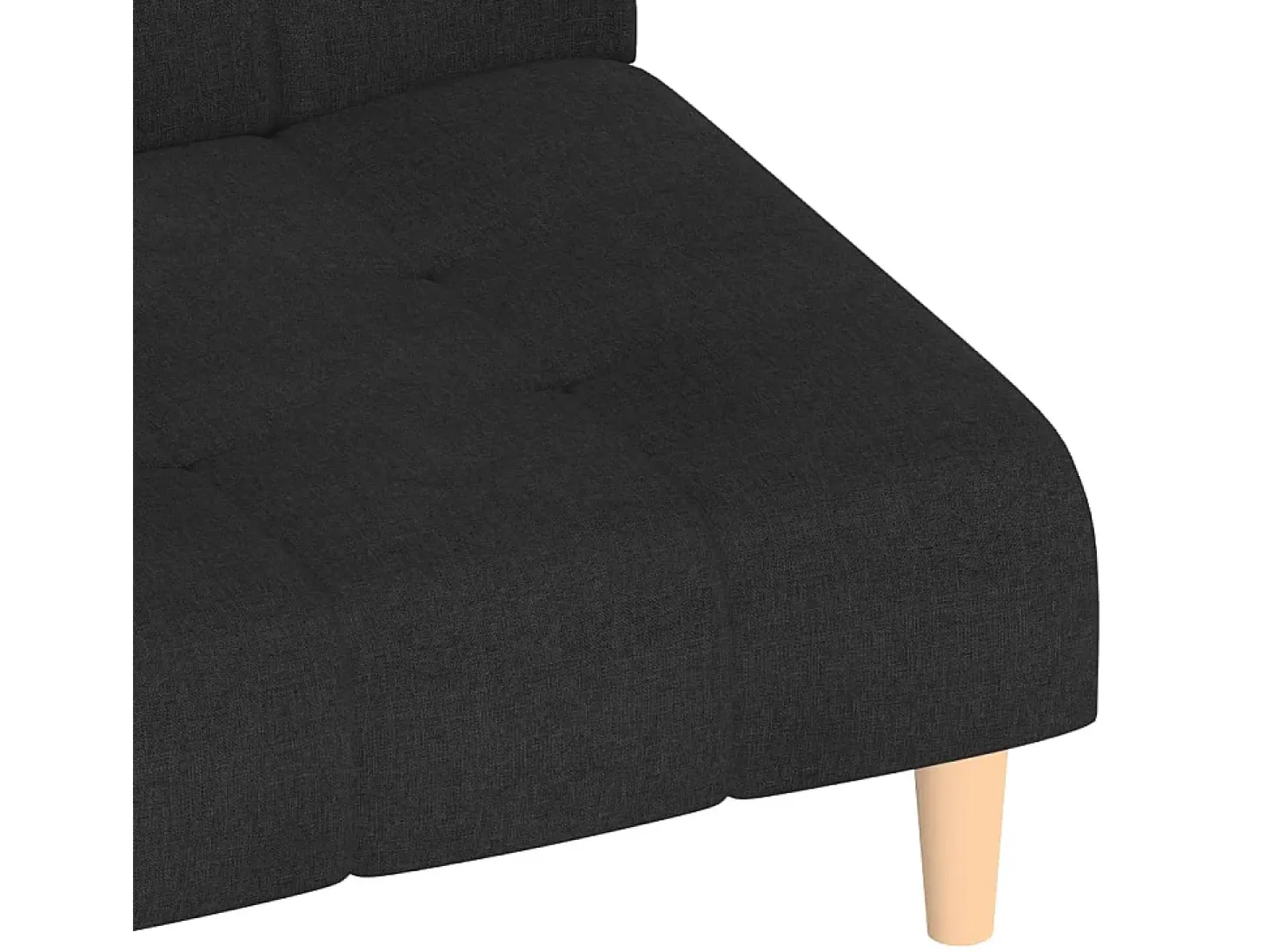 Sofá cama de 2 plazas tela negro