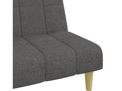 Sofá cama de 2 plazas tela gris oscuro