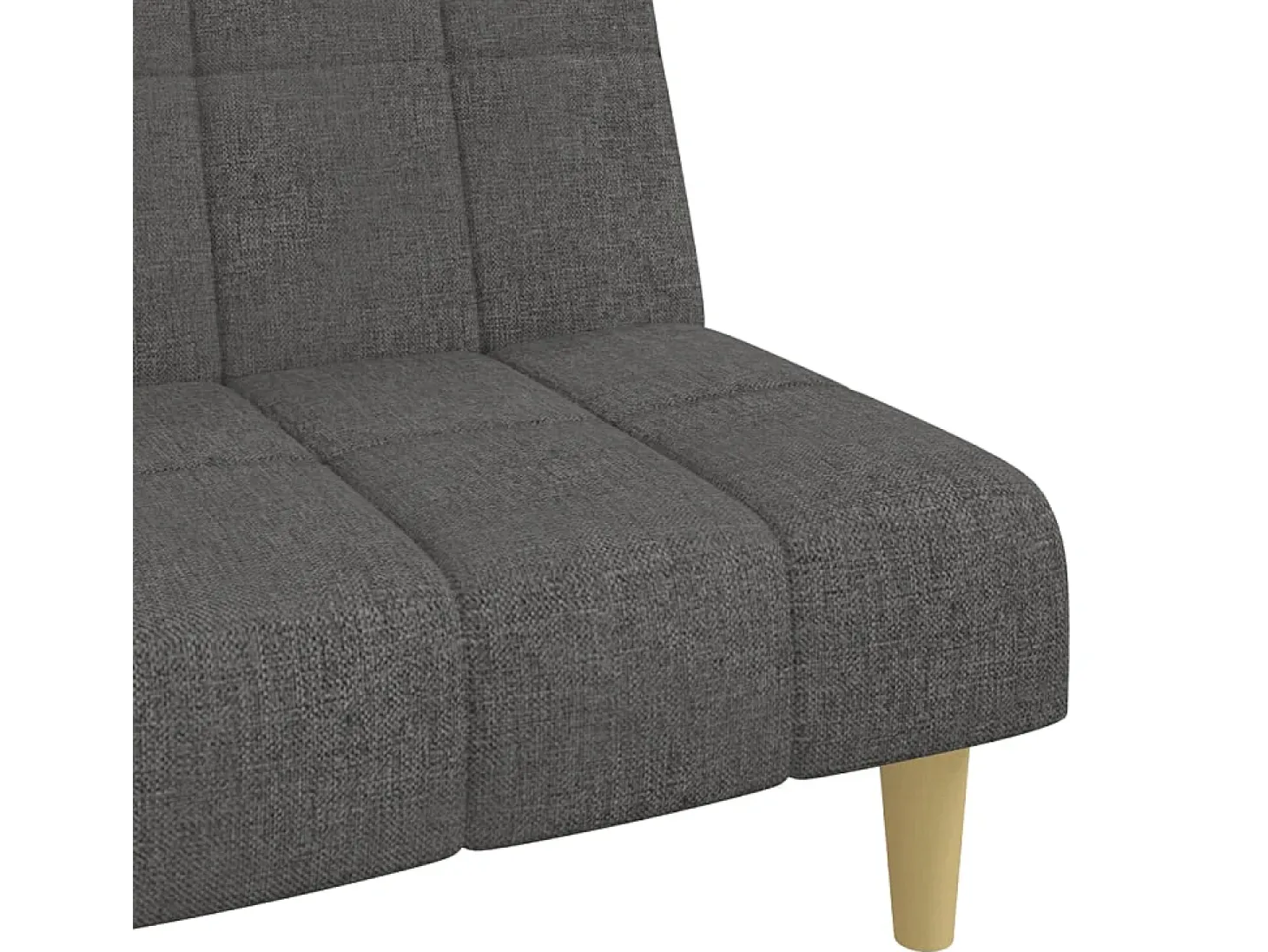 Sofá cama de 2 plazas tela gris oscuro