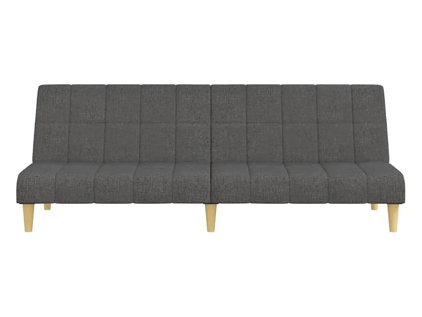 Sofá cama de 2 plazas tela gris oscuro