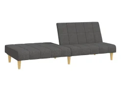 Sofá cama de 2 plazas tela gris oscuro