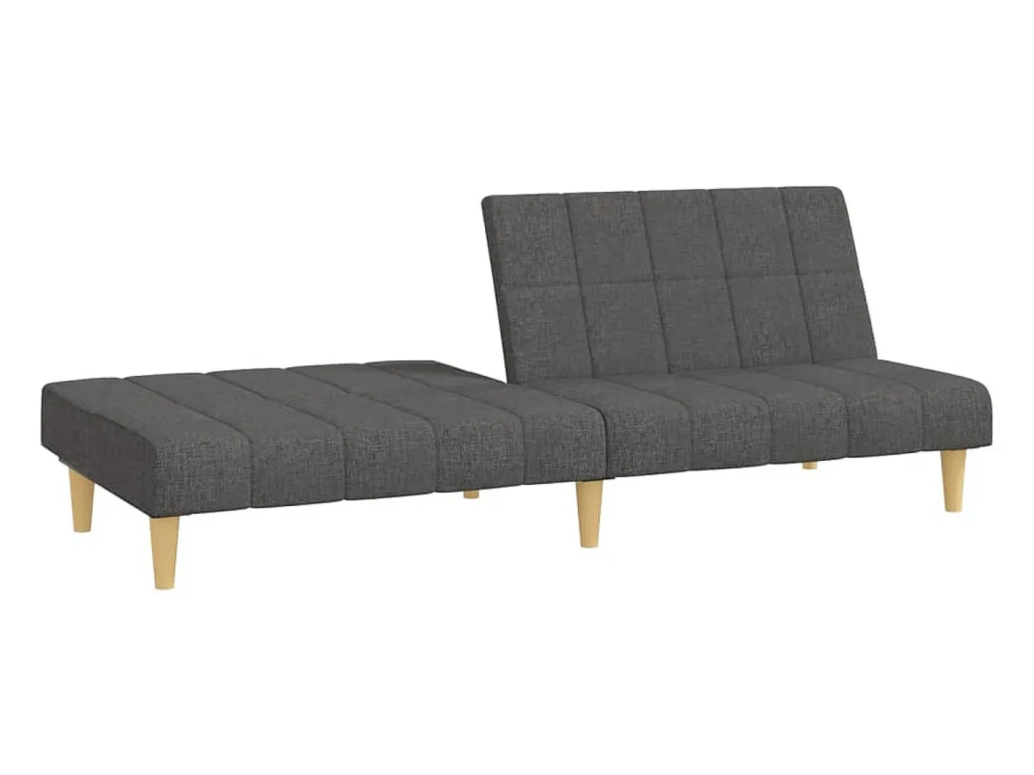 Sofá cama de 2 plazas tela gris oscuro
