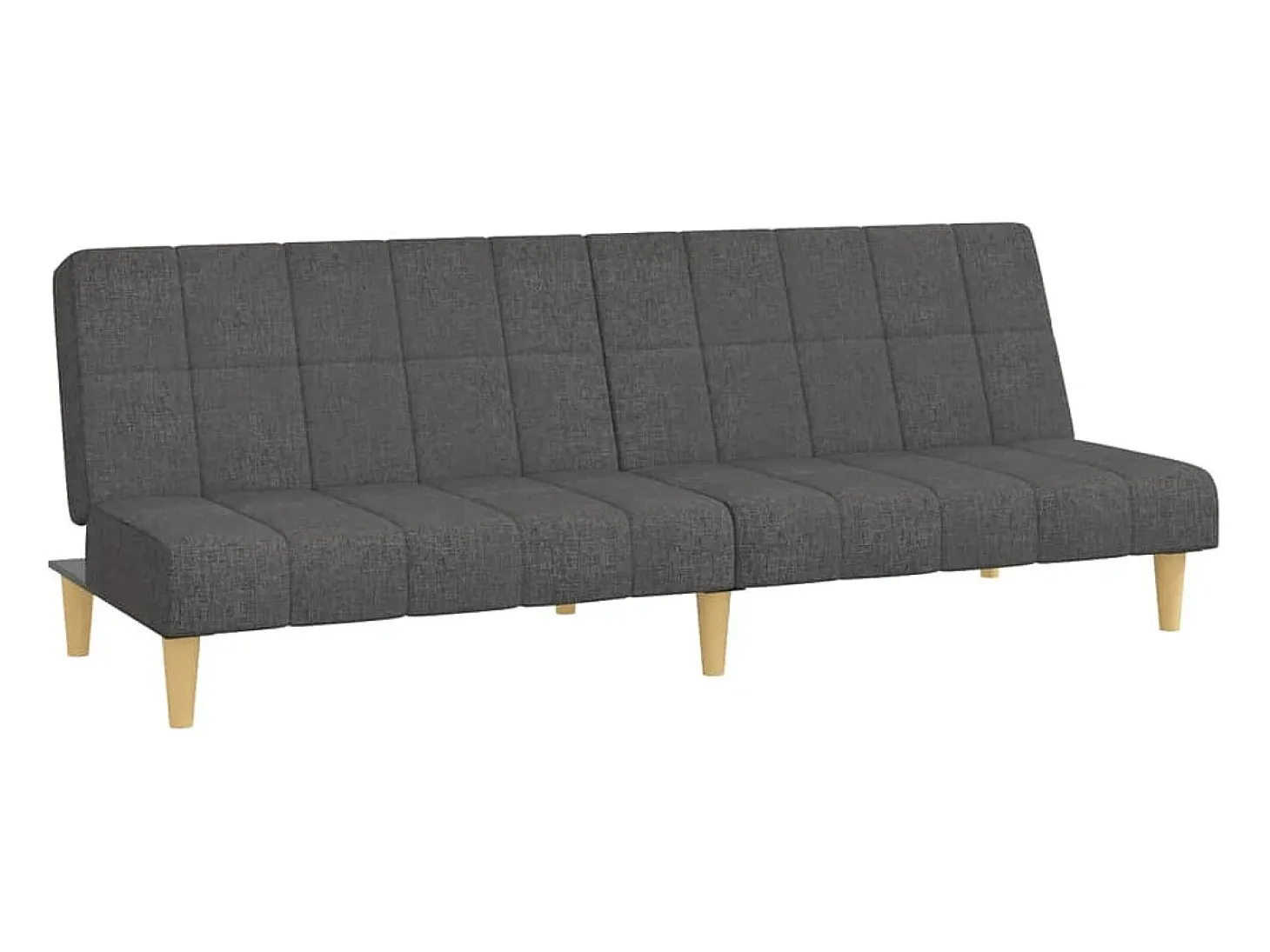 Sofá cama de 2 plazas tela gris oscuro