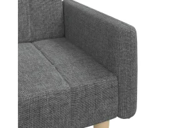 Sofá cama de 2 plazas tela gris claro