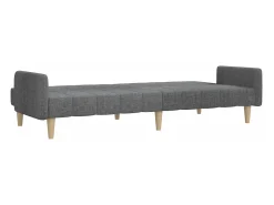 Sofá cama de 2 plazas tela gris claro
