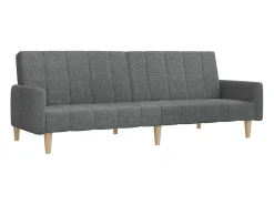 Sofá cama de 2 plazas tela gris claro