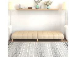 Sofá cama de 2 plazas tela color crema