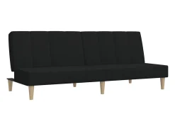 Sofá cama de 2 plazas tela negro