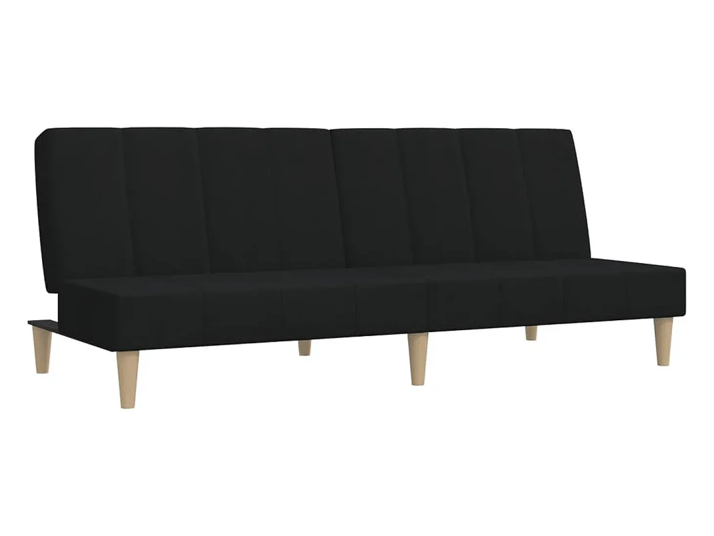 Sofá cama de 2 plazas tela negro