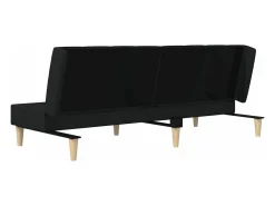 Sofá cama de 2 plazas tela negro