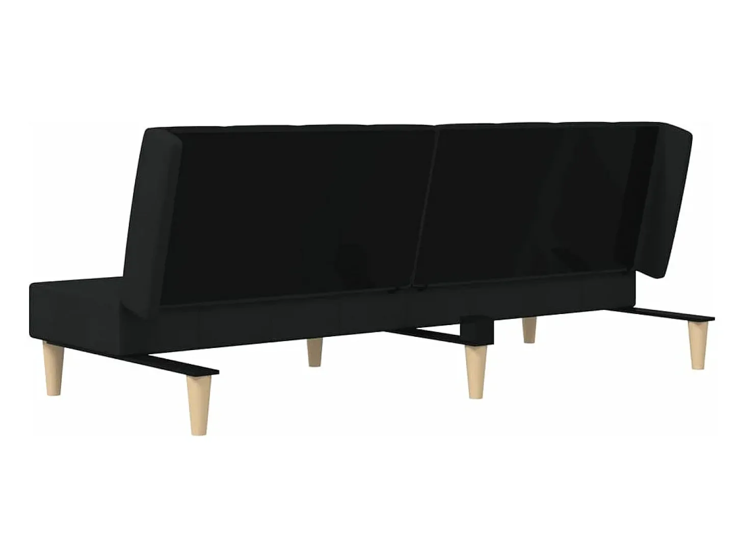 Sofá cama de 2 plazas tela negro