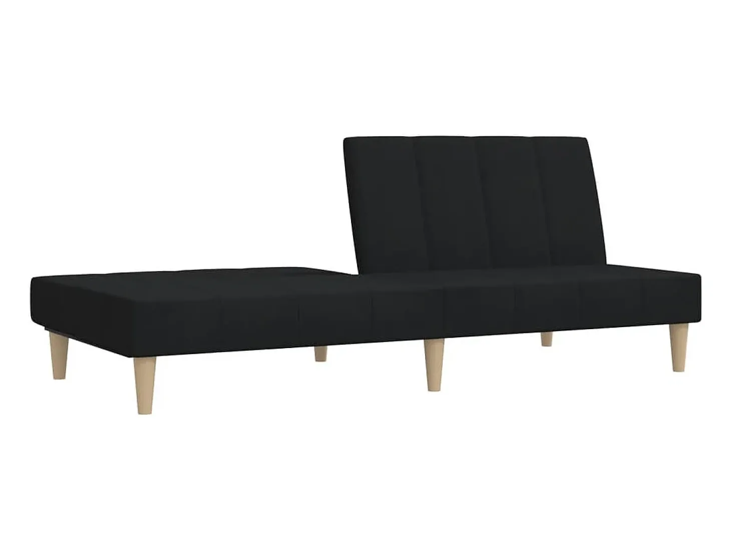 Sofá cama de 2 plazas tela negro