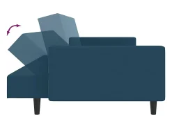 Sofá cama de 2 plazas terciopelo azul