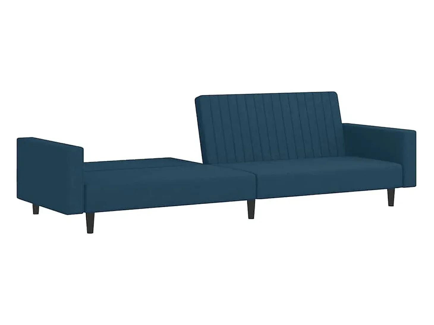 Sofá cama de 2 plazas terciopelo azul