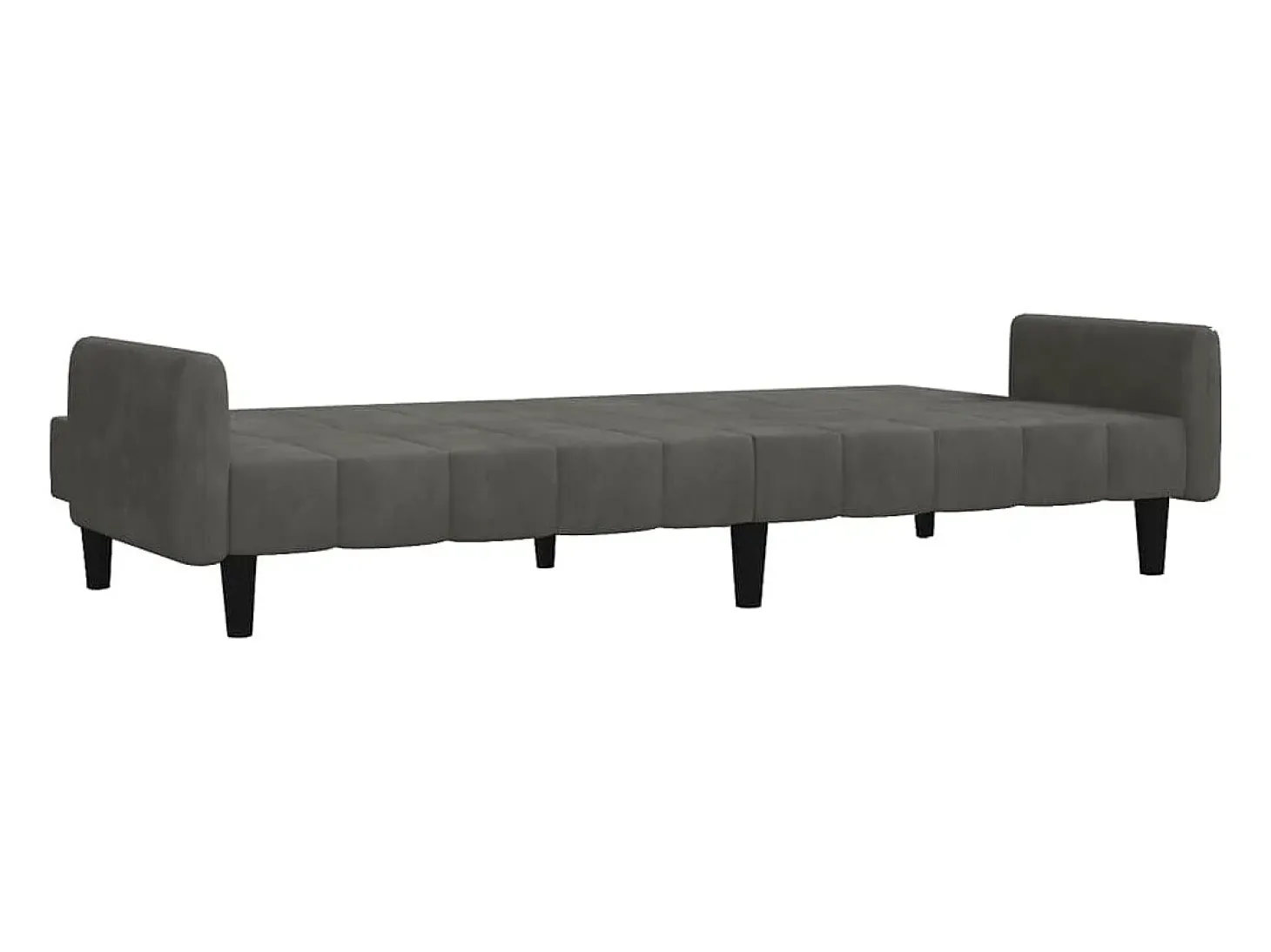 Sofá cama de 2 plazas terciopelo gris oscuro