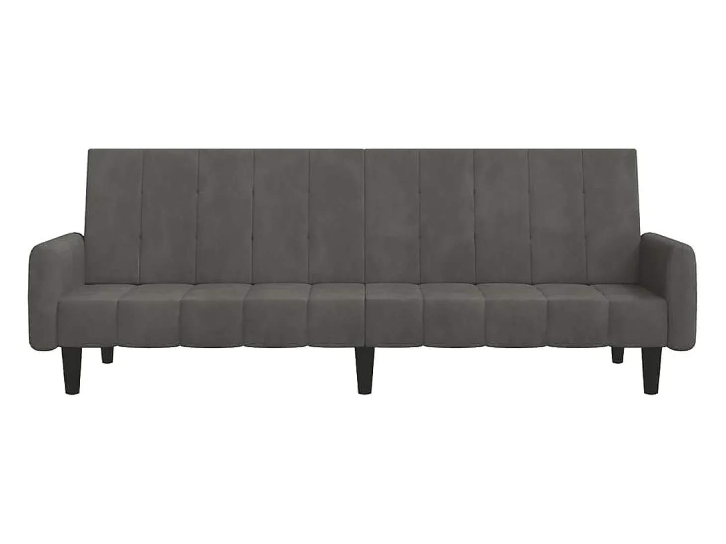 Sofá cama de 2 plazas terciopelo gris oscuro