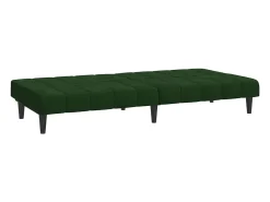 Sofá cama de 2 plazas terciopelo verde oscuro