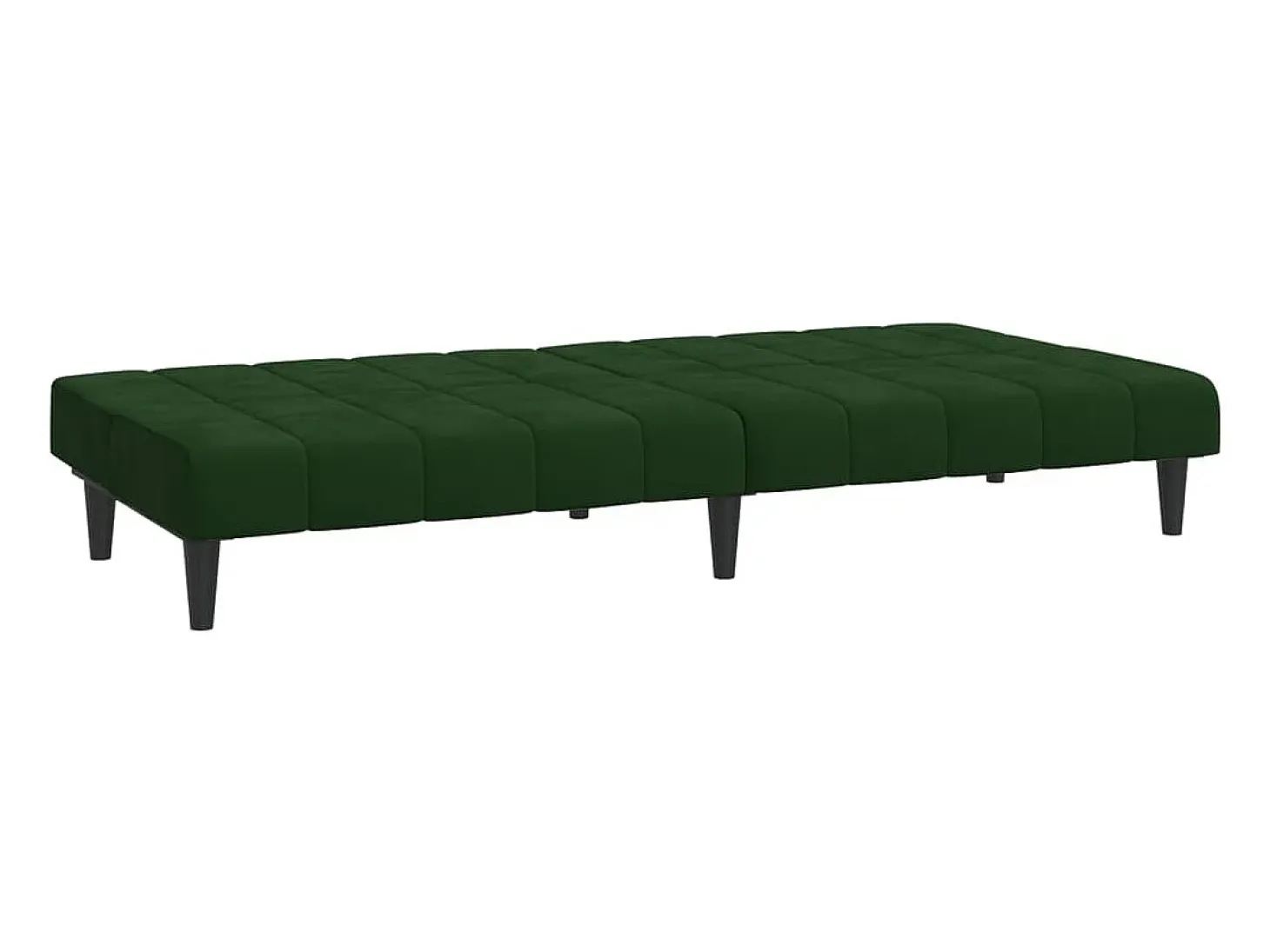 Sofá cama de 2 plazas terciopelo verde oscuro