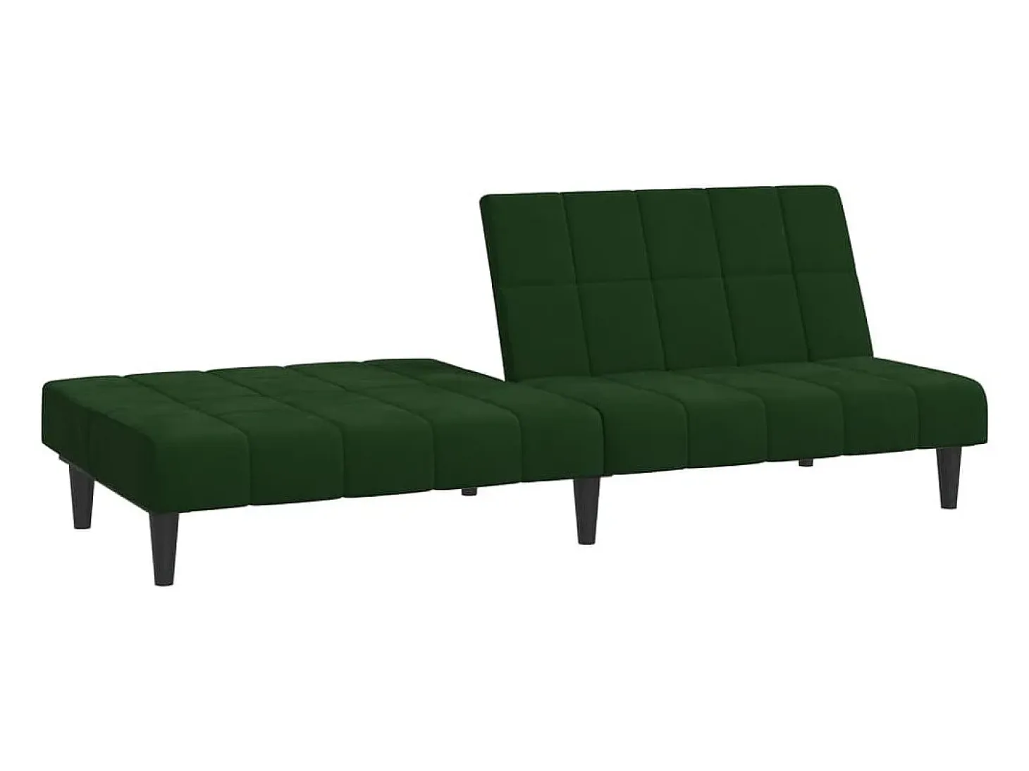 Sofá cama de 2 plazas terciopelo verde oscuro