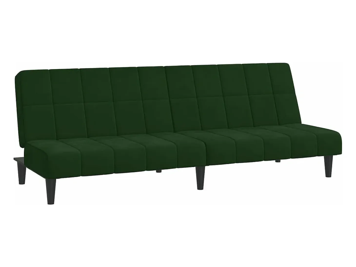 Sofá cama de 2 plazas terciopelo verde oscuro