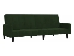 Sofá cama de 2 plazas terciopelo verde oscuro