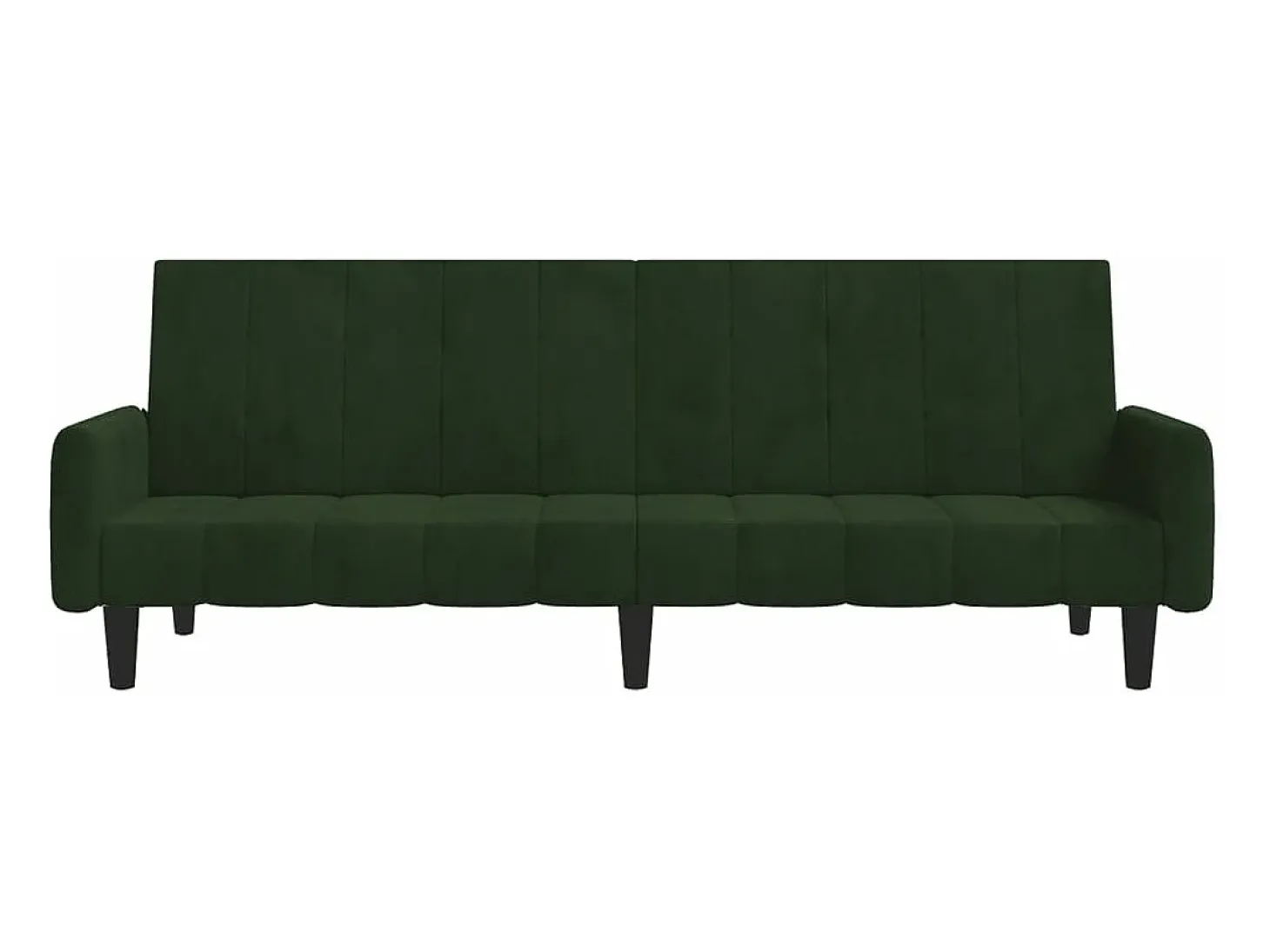 Sofá cama de 2 plazas terciopelo verde oscuro