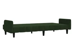 Sofá cama de 2 plazas terciopelo verde oscuro