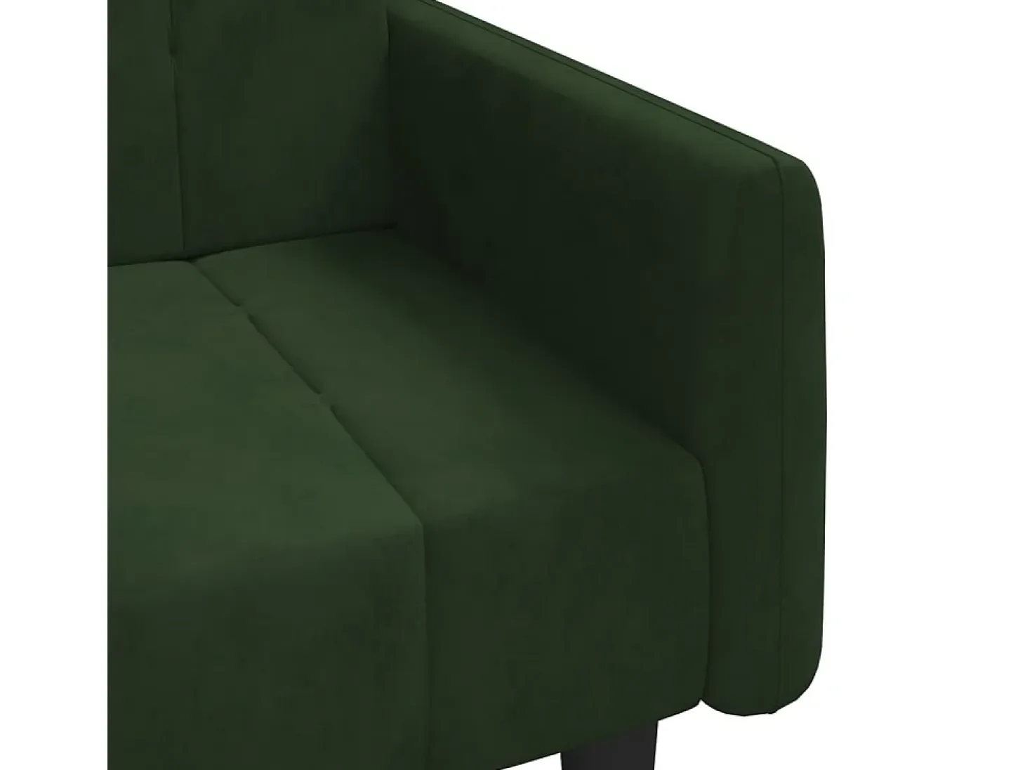 Sofá cama de 2 plazas terciopelo verde oscuro