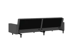 Sofá cama de 2 plazas terciopelo gris oscuro