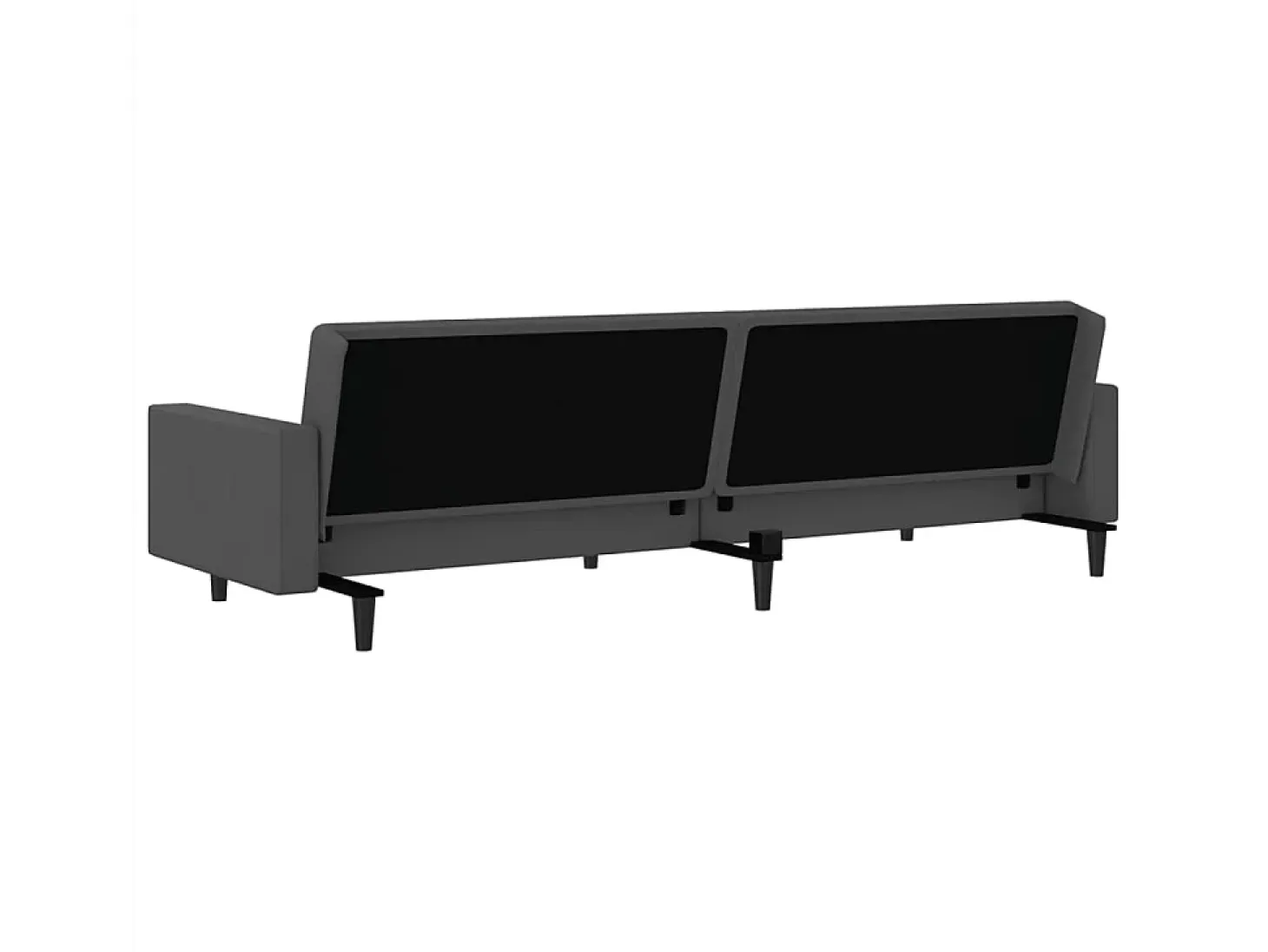 Sofá cama de 2 plazas terciopelo gris oscuro