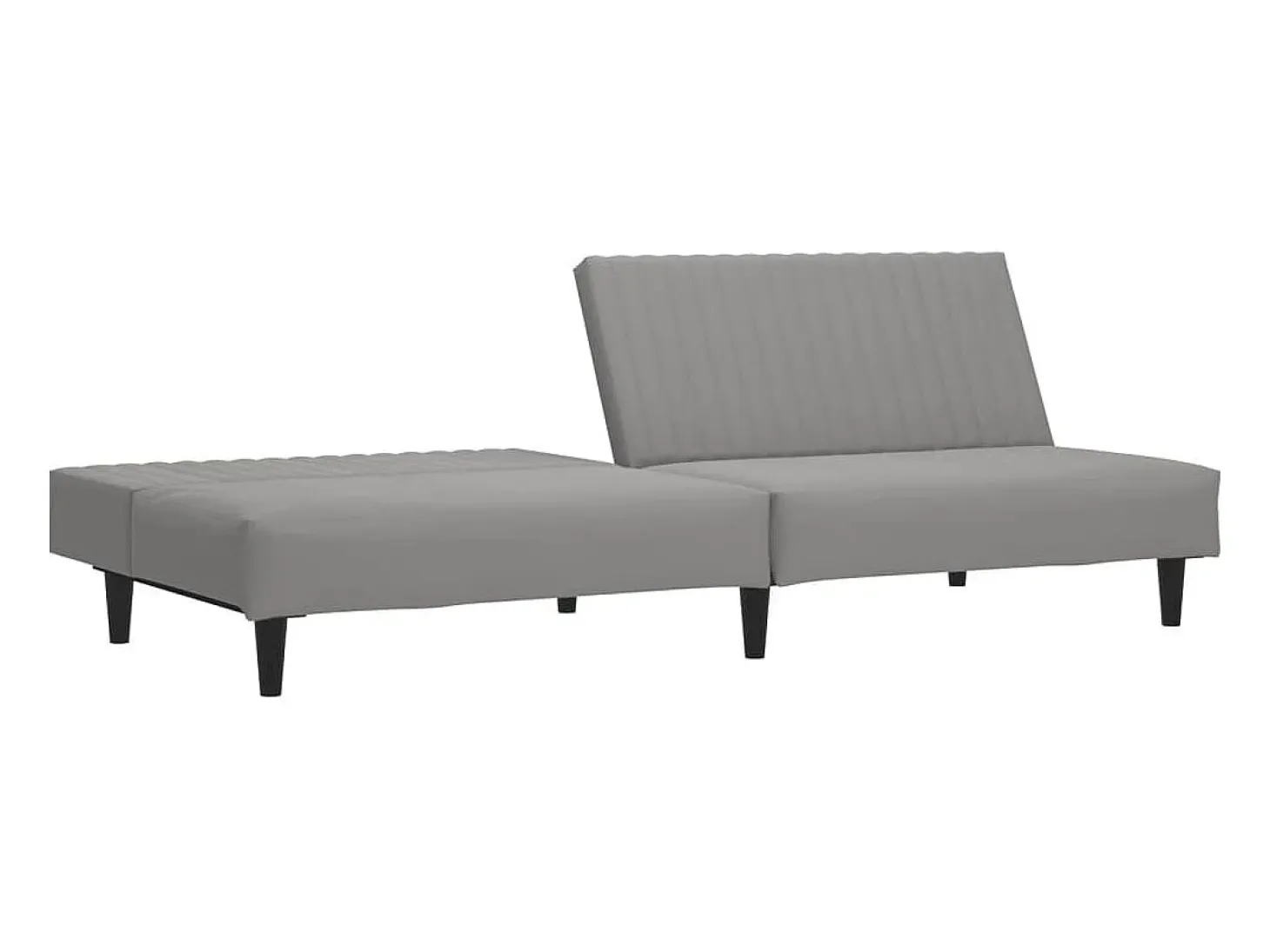 Sofá cama de 2 plazas terciopelo gris claro