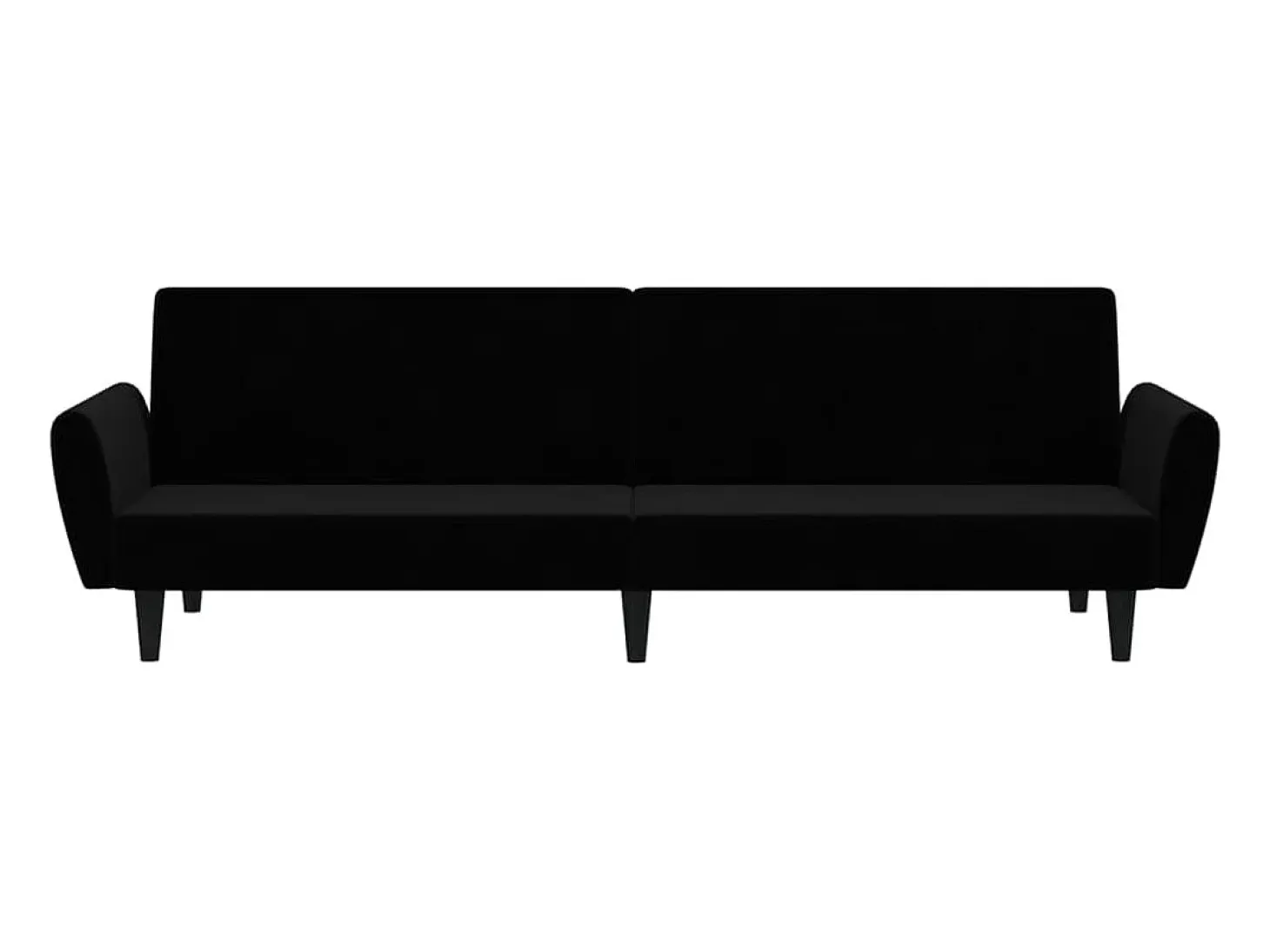 Sofá cama de 2 plazas terciopelo negro PWFG88539
