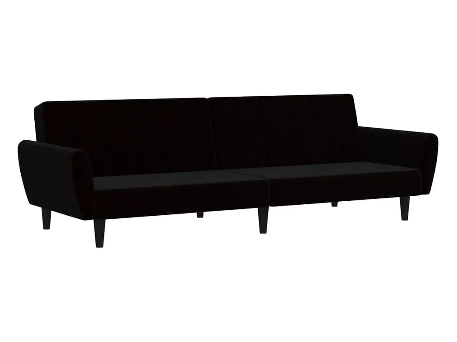 Sofá cama de 2 plazas terciopelo negro PWFG88539