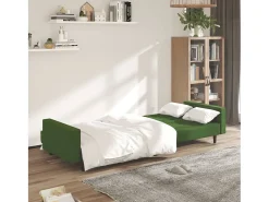 Sofá cama de 2 plazas terciopelo verde oscuro