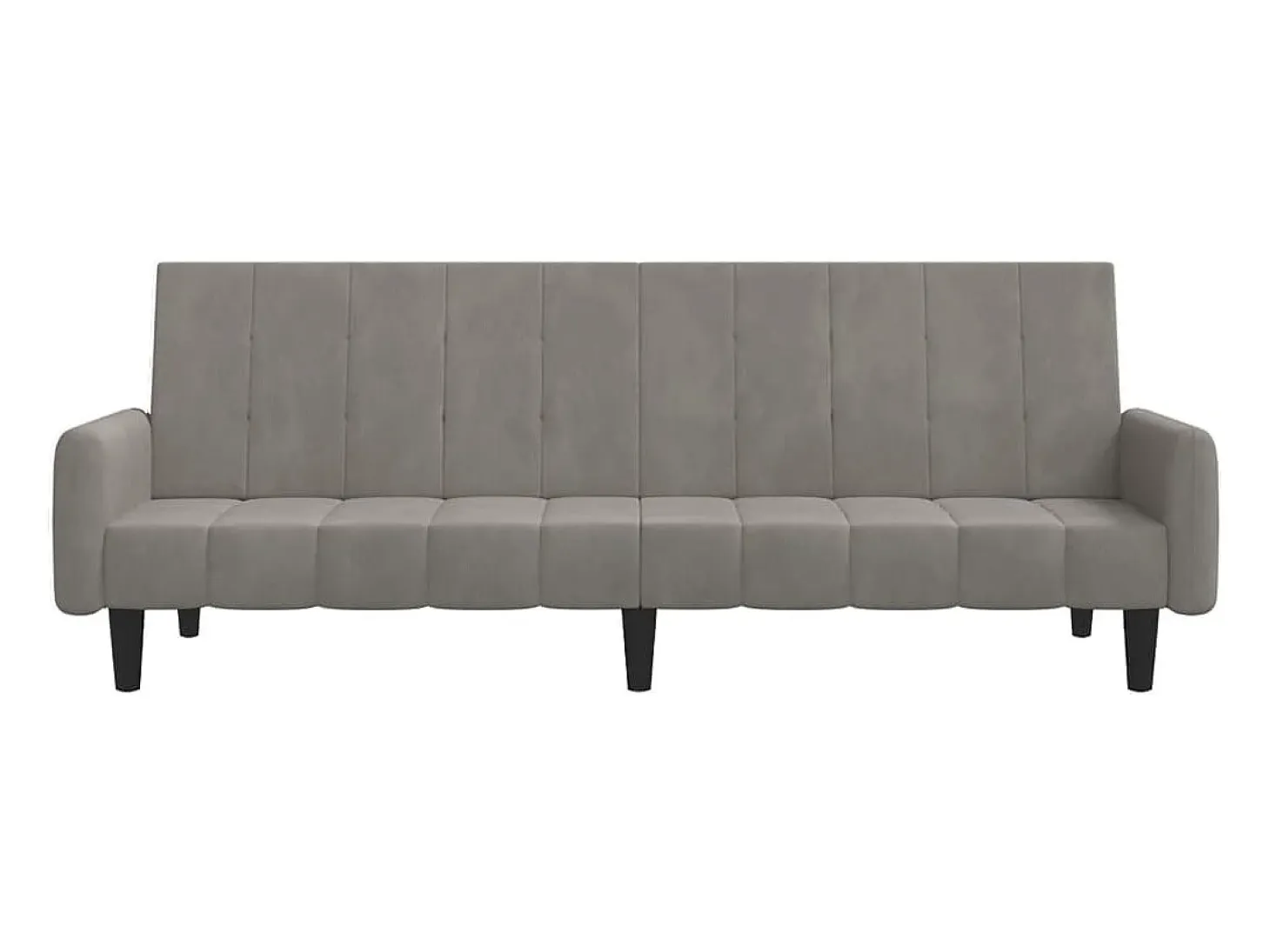 Sofá cama de 2 plazas terciopelo gris claro