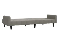 Sofá cama de 2 plazas terciopelo gris claro