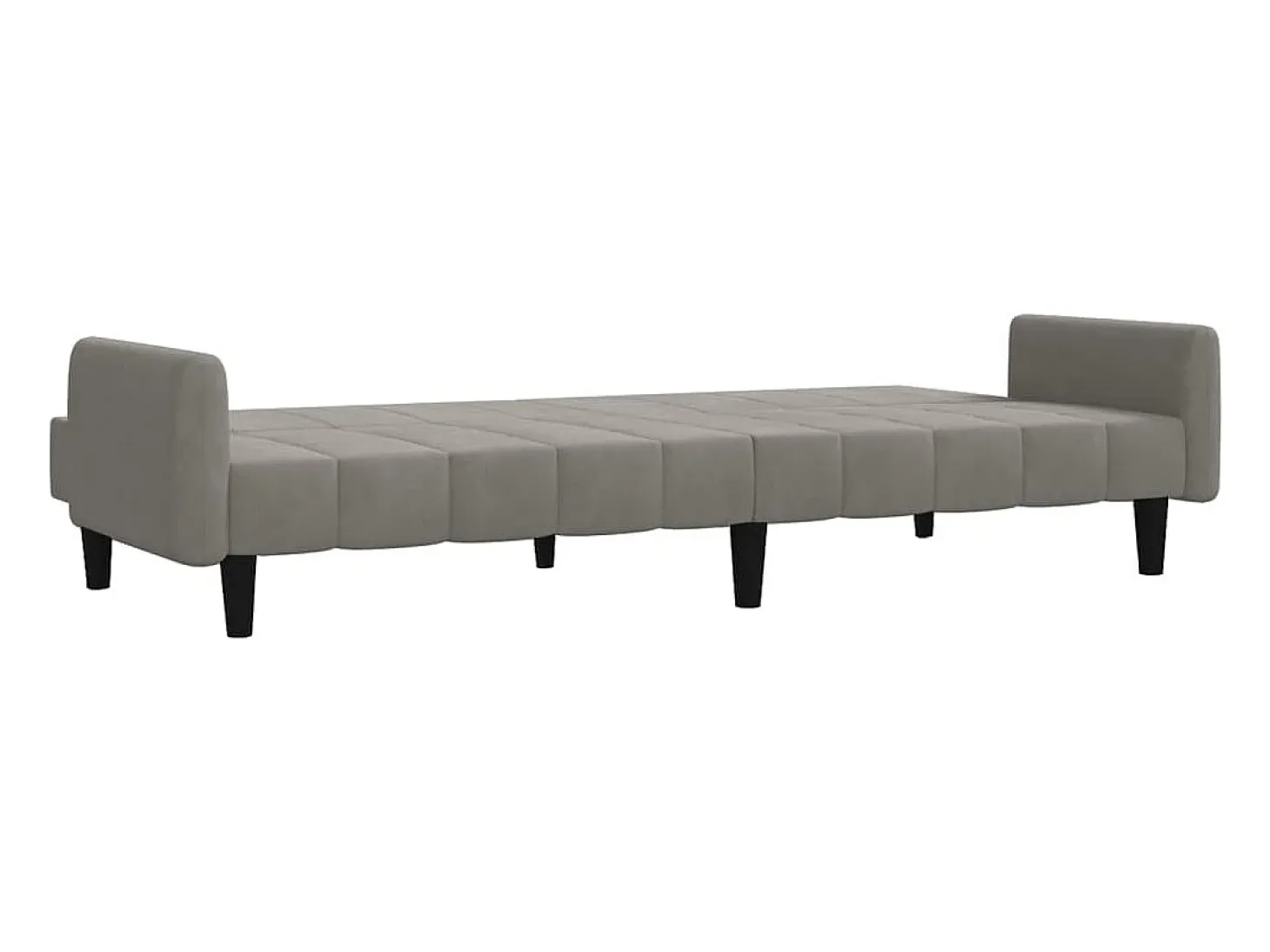Sofá cama de 2 plazas terciopelo gris claro