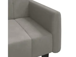 Sofá cama de 2 plazas terciopelo gris claro