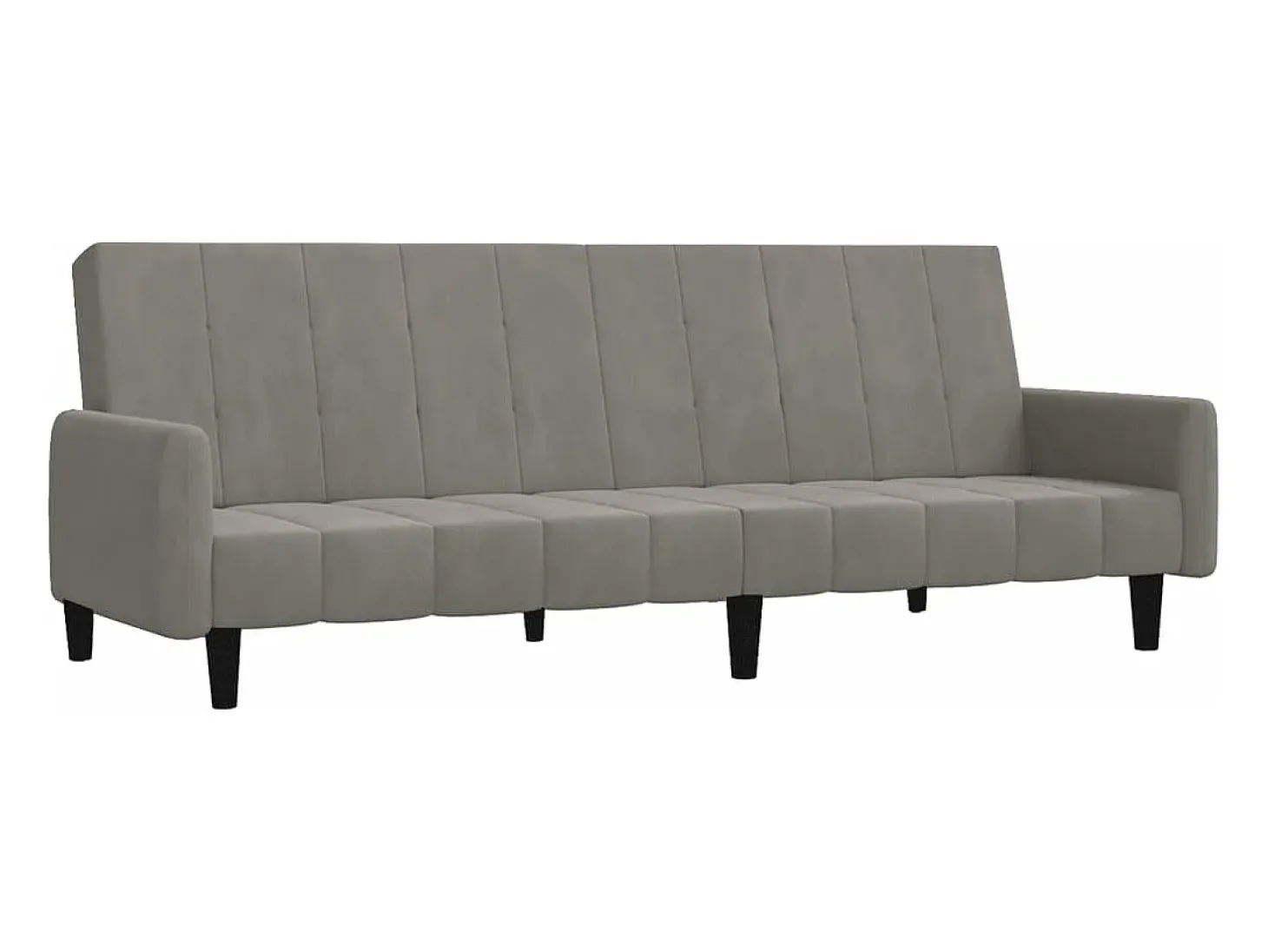 Sofá cama de 2 plazas terciopelo gris claro