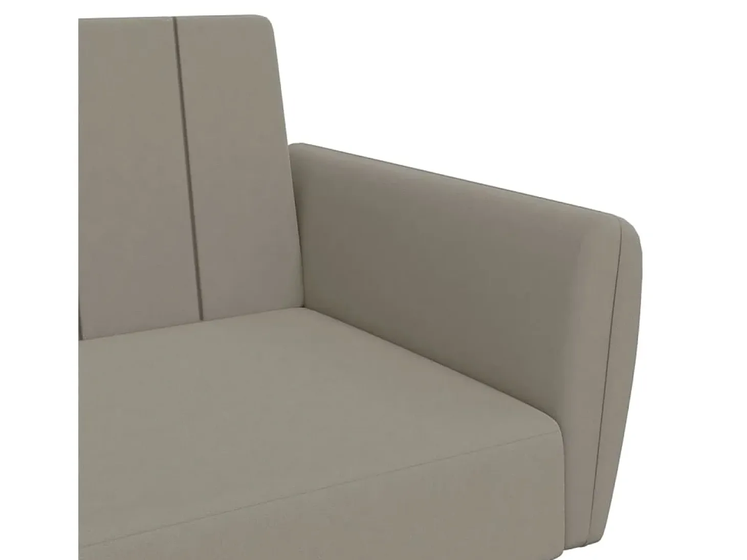 Sofá cama de 2 plazas terciopelo gris claro