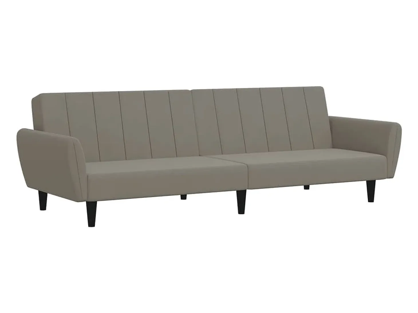 Sofá cama de 2 plazas terciopelo gris claro