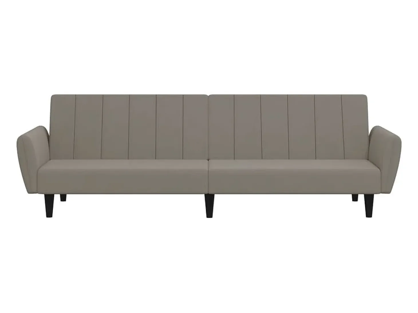 Sofá cama de 2 plazas terciopelo gris claro
