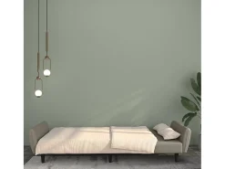 Sofá cama de 2 plazas terciopelo gris claro