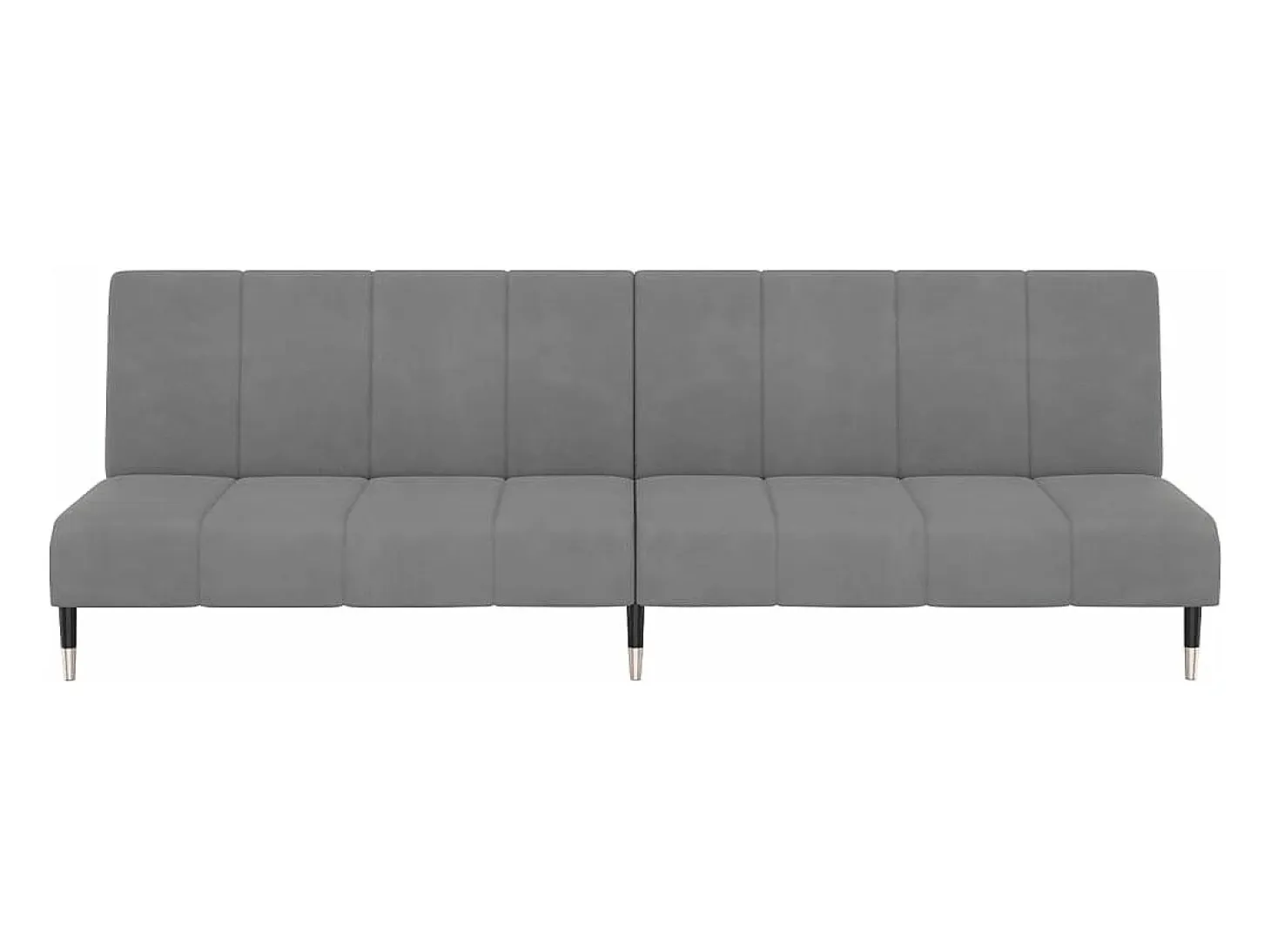 Sofá cama de 2 plazas terciopelo gris claro
