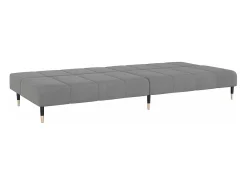 Sofá cama de 2 plazas terciopelo gris claro