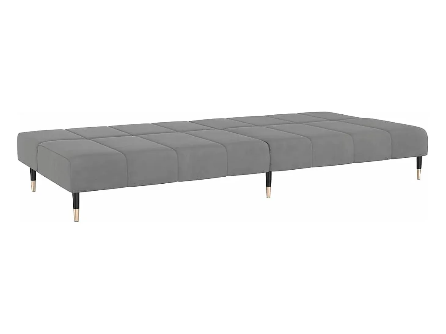 Sofá cama de 2 plazas terciopelo gris claro
