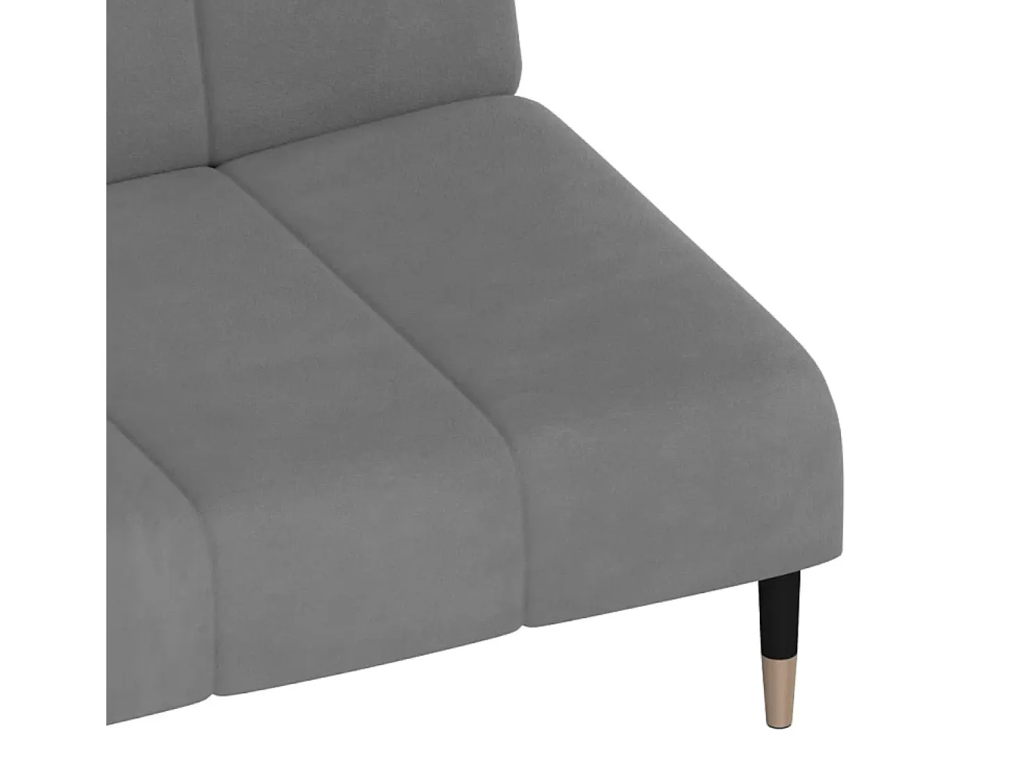 Sofá cama de 2 plazas terciopelo gris claro